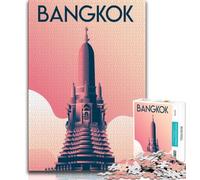Bangkok 1000 Pieces Jigsaw Puzzles for Adults And Teens,Stress Reliever Difficult Challenge Deal As Gifts for The Whole Family 75x50cm