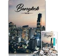 Bangkok Adult Jigsaw Puzzles 1000,Learning Educational Toys Family Games with Matching Poster And Trivia Sheet 75x50cm