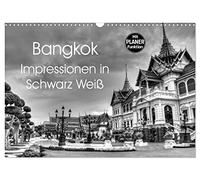 Bangkok impressions in black and white UK-Version (Wall Calendar 2026 DIN A3 Landscape), CALVENDO 12 Month Wall Calendar