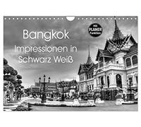 Bangkok impressions in black and white UK-Version (Wall Calendar 2026 DIN A4 Landscape), CALVENDO 12 Month Wall Calendar