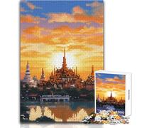 Bangkok Palace Pixel Art 1000 Pieces Puzzles for Adults Interactive Educational Skill Game Great Meaningful Gift Idea Size 50x75cm