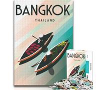 Bangkok Thailand 1000 Piece Jigsaw Puzzle for Adults And Teenagers,Pattern Assembly Fun at Home Activities,Birthday Present,Travel Gifts 75x50cm