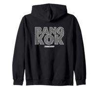 Bangkok Thailand City Map Typography Urban Travel Tee Zip Hoodie