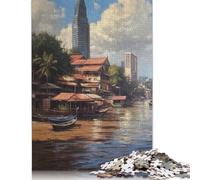 Bangkok Thailand in Oil Puzzle for Adults And Teenagers 1000 Pieces Puzzle Jigsaws for Adults Jigsaw Puzzles for Adult 1000pcs (75x50cm)