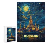Bangkok Thailand Nightscape Challenging Puzzle for Adults, 300 PCS - Seasonal Home Décor, for Relaxing Solo Or Group Play