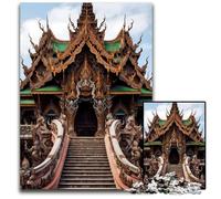 Bangkok Thailand Ornate Te Jigsaw Puzzles 1000 Pieces for Adults Puzzles for Adults HighDifficulty Brain Teaser for Teenagers 1000 PCS(38x26cm)