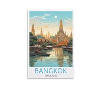 Bangkok Thailand Travel Poster Canvas Art Print Office Family Bedroom Decorative Posters Gift Wall Decor Poster 12x18inch(30x45cm) Unframe