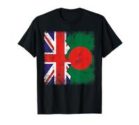 Bangladeshi Roots | Half British Flags | UK Bangladesh T-Shirt