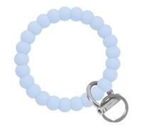 Bangle & Babe Bracelet Keychain For Women - Wristlet Keychain Bangle Key Ring - Bubble O Key Ring, Silver Clasp, 3 inch interior diameter, Silicone Electroplated Nickel, no
