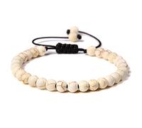 Bangle Blue White Green Red Natural Stone Bracelet Homme Femme 6mm Men Strand Beads Braided Bracelet Women Jewelry