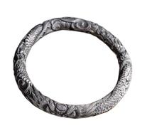 Bangle For Women, Fashion Personality Adjustable Vintage Ethnic Full Of Embossed Relief Dragon Pattern Shape Bangle Unisex For Everyday Wear Dress Party Day Gif