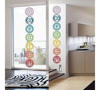 Bangle009 7Pcs/Set Yoga Wall Stickers,Om Meditation PVC Chakras Mandala Yoga Wall Stickers Decoration Decals