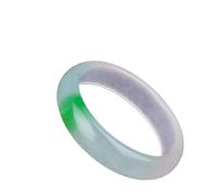 Bangles for Womens,Jade Bangle Floating Green Flower Jadeite Jade Round Strips Genuine Bracelet Most Precious Gift Charm to Express Your Love