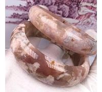 Bangles for Womens,Natural Cherry Blossom Agate Bangle Handmade Natural Crystal Jade Bracelet Women's Charm Jewelry Gift (60 61mm) (62mm)