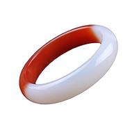 Bangles for Womens,Natural Jadeite Jade Round Bangle Classical Chinese Jade Best Gift for Yourself or Family or Your Friends (60)