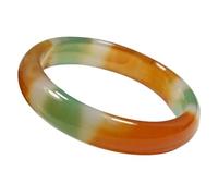 Bangles for Womens,Women's natural red chalcedony girl Ping'an wide agate jade child amulet jade activity gift (colour 58mm)