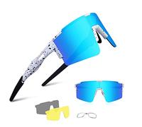 BangLong Sports Glasses Polarised Sunglasses for Men and Women with 3 Functional Interchangeable Lenses, UV400 Protection, Lightweight, for Outdoor Sports, Cycling, Running, Fishing, Golf, Hiking