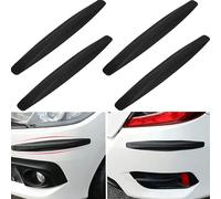 bangminda 4PCS Car Front Rear Bumper Protector Corner Guard Strips Anti-Collision Anti-Scratch Rubber Strips Trim Cover for Cars SUV Trucks Universal Edge Protection (Black)