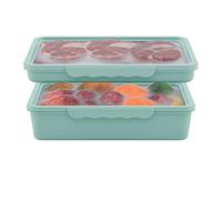 Bangp Plastic Storage Organiser Bins with Silicone Lid, Stackable, Fridge Freeze, Kitchen Organiser, Pantry Storage Container, Food Storage Container Boxes for Cupboard Cabinets