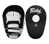 Bangplee_Sport FAIRTEX FMV13 MAXIMIZED Focus Mitts Punching Training Muay Thai Boxing (Black/White)