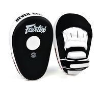 Bangplee_Sport FAIRTEX FMV13 MAXIMIZED Focus Mitts Punching Training Muay Thai Boxing (Black/White)