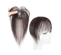 bangs 3D Human Hair Bangs Clip In Fringe Extensions with Temples Invisible Clips Hairpieces(#1B)