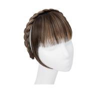 Bangs Clip, Stylish Hair Bangs Wig with Hairband Clip, Natural Looking Hairpiece for Women - Ideal for Daily Wear and Parties - Synthetic Headband - Hair Accessories for Women wigs,Air Bangs for Wome