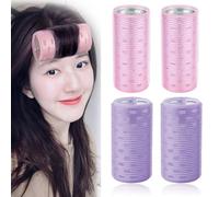 Bangs Curlers Set of 4 Bangs Magic Curling Iron Hand Wrap Korean Style Facial Minimizer Effect Soft Bangs Sides Natural Curls (Diameter 1.6/2 inch (4/5 cm)