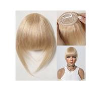 Bangs Hair 100% Human Hair Bangs Natural Dark Brown French Bangs Hair Clip in Bang Fringe with Temples Hairpiece for Women Clip on Air Bang Hair Extensions(005-4)