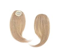 Bangs Hair 100% Human Hair Clip on Bangs With Mid Part One/Two Sides Bangs Remy Hair in Extenssion French Invisible 2PCS Fringe Hair Extensions(G)