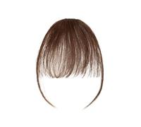 Bangs Hair 3g Air Bangs Wig Human Natural Black Brown Thin Invisible Fake Hairpiece Clip in Fringe Human Hair Extension for Women Hair Extensions(#4)