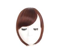 Bangs Hair Black Brown Hair Bangs Clip in Sweeping Side Fringe Fake False Bang Extensions Natural Synthetic Hairpiece Hair Piece Hair Extensions(2)