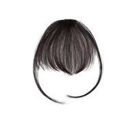 Bangs Hair Clip 3g Air Bangs Wig Human Natural Black Brown Thin Invisible Fake Hairpiece Clip in Fringe Human Hair Extension for Women Clip in Bangs(Color:#1B)