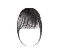 Bangs Hair Clip 3g Air Bangs Wig Human Natural Black Brown Thin Invisible Fake Hairpiece Clip in Fringe Human Hair Extension for Women Bangs Clip in Hair(Color:#1)