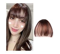 Bangs Hair Clip Fake Invisible Synthetic Bangs Front Fringes One Piece Straight Clip in Hair pieces Hair Extensions 3D-neat Flat Air Bangs Fake Hair Accessories Clip in Bangs (Size : 1 pcs, Color :