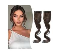 Bangs Hair Clip Human Hair Bangs Hairpin 2-piece Side Bangs Clip Style Tassel Bangs Hair Extensions for Daily Wear(Blue)