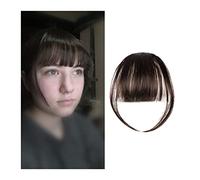 Bangs Hair Clip in Bangs Fake Invisible Synthetic Bangs Front Fringes One Piece Straight Clip in Hair pieces Hair Extensions 3D-neat Flat Air Bangs Fake Hair Accessories ，4#-2 pcs