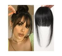 Bangs Hair Clip in Bangs Remy Human Hair Wispy Bang Extention Fringe with Temples Blonde Glonde Hairpiece for Women Clip on Air Bang 4.5in Hair Extensions(HLH1004-1)