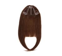 Bangs Hair Clip in Real Human Fringe with Temples Hairpieces for Women Air Flat Neat Extension for Daily Wear Hair Extensions for Daily Wear(Drk Brown)