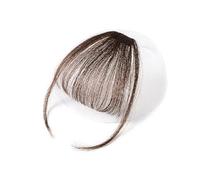 Bangs Hair Clips In 100% Human Remy Hair Extensions Air Bang Hair 1pcs Natural Straight Hair Extensions(Brown With Sideburn)
