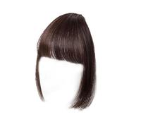 Bangs Hair Extensions Bangs Natural Match Well Wig Bangs High Temperature Fiber Flat Bangs Princess Cut Fake Hair for Outfit Bangs Hair Clip(Dark Brown)