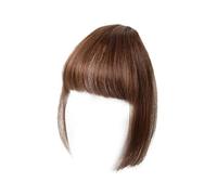 Bangs Hair Extensions Bangs Natural Match Well Wig Bangs High Temperature Fiber Flat Bangs Princess Cut Fake Hair for Outfit Bangs Hair Clip(Light Brown)