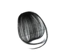 Bangs Hair Fake Air Bangs Synthetic Hair Extension Soft Light Air Hair Bangs Clip On Hair Extension False Straight Hair Bangs Fringe Hair Extensions(Black B)