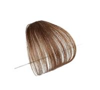 Bangs Hair Fake Air Bangs Synthetic Hair Extension Soft Light Air Hair Bangs Clip On Hair Extension False Straight Hair Bangs Fringe Hair Extensions(Light brown)