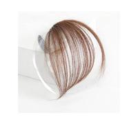 Bangs Hair Oblique Bangs Wig Natural Forehead Partial Air Bangs Wig Female Invisible Seamless Fake Bangs Hair Extensions(Natural Color)