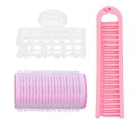 Bangs Hair Roller Curler Hair Curling Styling Tool DIY Women Hairdressing Curlers Set With Clip Comb Pink ABS Material For Home Salon Use