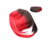 Bangs Hair Stitching Air Bangs Synthetic Fake Bang Hair Piece Clip In Hair Extension Fake Fringes Bang Women Natural Air Bangs Clip on Bang Hair Extensions(H-R)