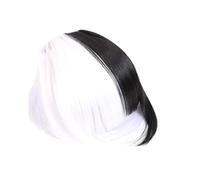 Bangs Hair Stitching Air Bangs Synthetic Fake Bang Hair Piece Clip In Hair Extension Fake Fringes Bang Women Natural Air Bangs Clip on Bang Hair Extensions(B-W)