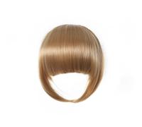 Bangs Hair Synthetic Bang Hair Fringe Clip in Bangs Fake Blunt Brown Hair Bangs Hair Extension Heat Resistant Hairpieces for Women Hair Extensions(NLH1007-8)