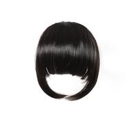 Bangs Hair Synthetic Bang Hair Fringe Clip in Bangs Fake Blunt Brown Hair Bangs Hair Extension Heat Resistant Hairpieces for Women Hair Extensions(NLH1007-2)